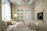 интерьер современной спальной комнаты с элементами прованса
