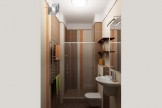 интерьер ванной маленькой комнаты (Белый Куб)